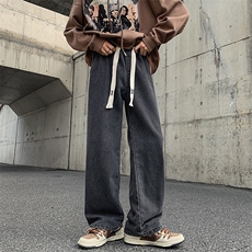 8XL-M牛仔裤男士直筒宽松特大码胖子阔腿裤男款长裤NZ110-P45控58，男装牛仔裤，电商D206-1