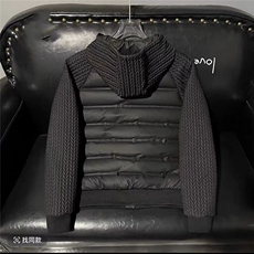 (网图)连帽轻薄棉服保暖时尚拼接休闲黑色薄棉棉袄313B-2566-P105，男装棉衣，星座313B