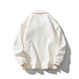 INCLEA美式复古工装外套男春秋新款潮牌压花设计宽松大码夹克图片