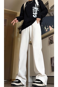 美式微喇牛仔裤男款vibe风高街直筒休闲裤子潮牌KZ002P55加绒P65图片