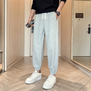 B340 BK29 P58 78 店主风小伙风侧面拉条设计直筒休闲裤图片