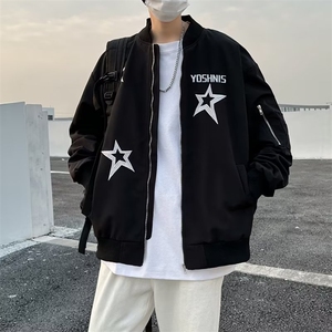 夹克男韩版潮流工装高街帅2026春秋新款ins宽松百搭外套W4719-P56图片