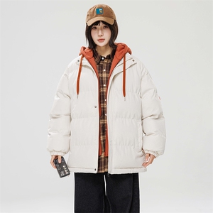棉衣男三防冬季新款港风宽松连帽假两件加厚棉服914-4-WT08 P70图片