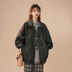 1中性风美式大码M-5XL情侣男水洗雪花皮皮衣女JK8741P130控168，男装皮衣，星座226-2