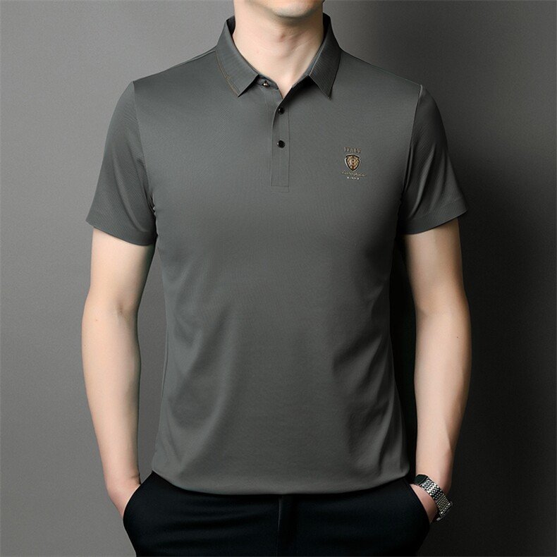男薄款POLO衫中年男士休闲刺绣夏季新款翻领短袖T恤JD8628-P70,男装Polo衫,星座1105-3