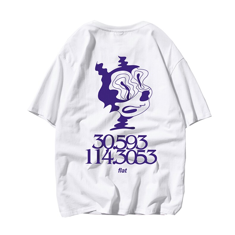 T恤潮流圆领男港风印花2026新款白底平铺DS-B299-ZY1257特批P25,男装T恤,电商A061-1
