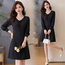 2026春季新款简约时尚休闲女装连衣裙，女装连衣裙，美沁