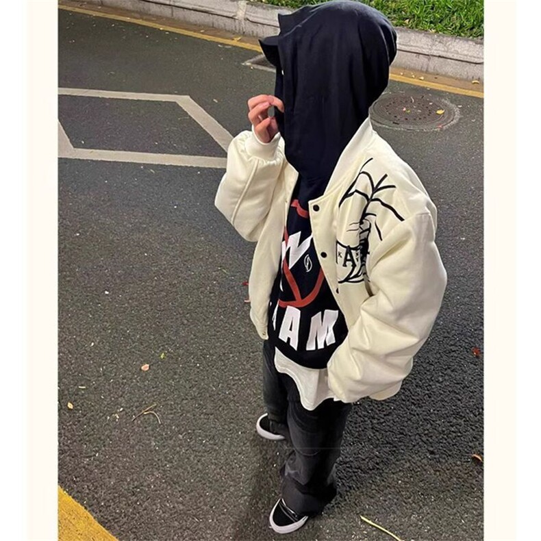 美式潮流春季户外穿高街棒球服外套男女情侣休闲百搭夹克,男装夹克,四季星座505