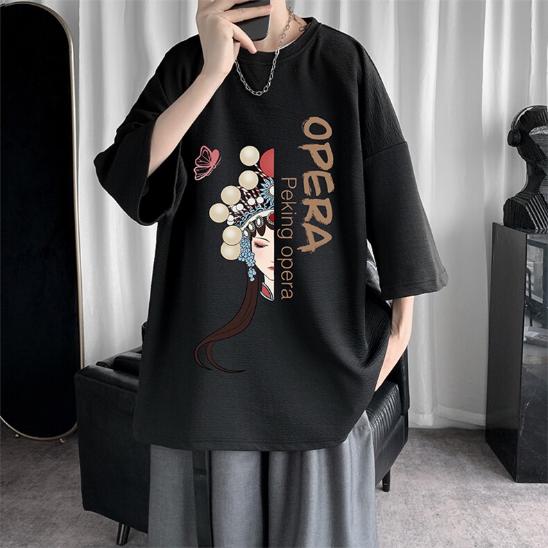 Q11161-P30春夏季七分袖t恤男大码五分袖男短袖中袖,男装T恤,电商A040