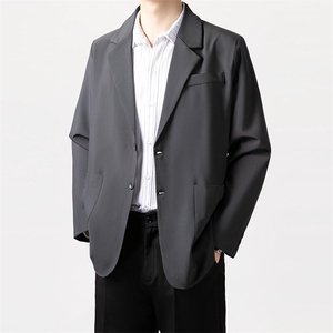 休闲西装外套男士韩版潮流百搭制服轻熟风痞帅免烫宽松西服XW06图片