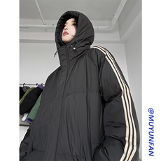2026冬季男女面包服情侣港风潮流连帽棉服加厚M088-P80，男装棉衣，电商A021