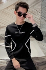 WY03-P50长袖t恤韩版潮流修身印花网红男卫衣社会人小衫，男装T恤，电商D310B-1