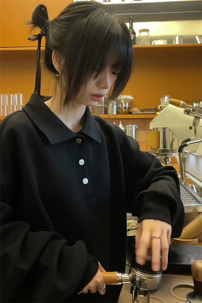 高克重polo卫衣高级感重磅长袖cleanfit打底内搭POL0002P50,男装卫衣,星座908