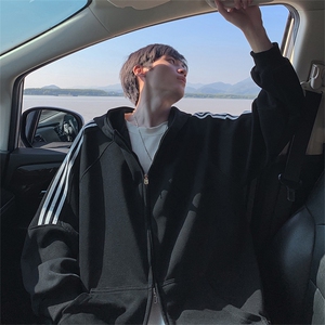 抖音得物重磅全棉二开支持退换 360克双拉头拉链连帽卫衣开衫CM19图片