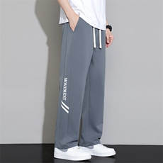 男士2025新款宽松直筒男裤夏季薄款青少年运动休闲裤Z666-特P30，男装休闲裤，星座610（原A335）