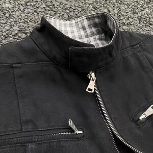 JK33-P108 春秋季新款假两件工装外套男士韩版青年港风夹克图片