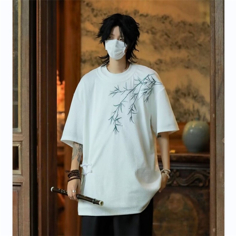 T恤男士短袖韩版潮流刺绣高街帅气百搭2024夏季ins体恤ST379-P35,男装T恤,星座412-3