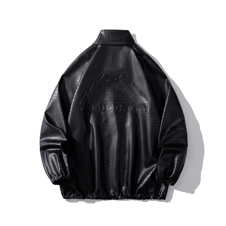 1鳄鱼纹面料山钢印印花设计潮流大码M-5XL夹克男JK77747P85控118，男装夹克，星座226-2