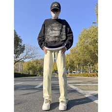 2024春款修身微喇复古弹力牛仔裤715-6-BK01P50，男装牛仔裤，星座715-6
