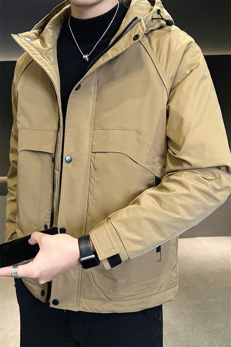 店主风2025年男士秋冬二棉加棉加厚夹克连帽棉服M1121-P105,男装夹克,电商D240-242