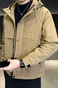 店主风 2025年男士秋冬二棉加棉加厚夹克连帽棉服M1121-P105图片
