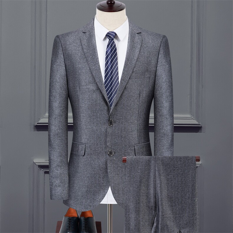 长年主推款！休闲商务正装西服套装中年工作服爸爸婚礼套装西服，男装西服套装，星座1216（原钱塘722）