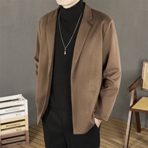 秋冬季学生西装外套男士修身韩版潮流痞帅2024西服大衣男XM52