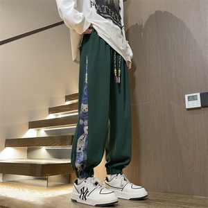菠萝格发泡印花男士休闲裤秋季潮流束脚运动裤长裤 K020*P30控58图片