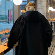 日系复古工装连帽外套男春秋潮宽松冲锋衣新款vibe夹克JK248-P65，男装夹克，星座1008