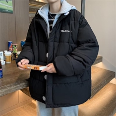 假两件棉服美式冬装休闲棉衣外套冬季ins韩版潮牌棉袄W5481-P88，男装棉衣，星座512-2