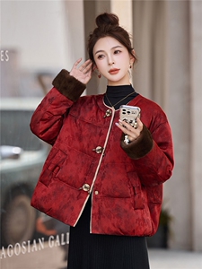 现货现货新中式羽绒服短款2025新款90白鸭绒外套数据好主推款现货图片