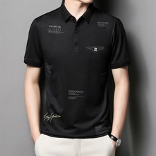 中青年夏季2022薄款男士短袖POLO衫透气丝光商务潮流半袖上衣P53，男装Polo衫，星座1105-3