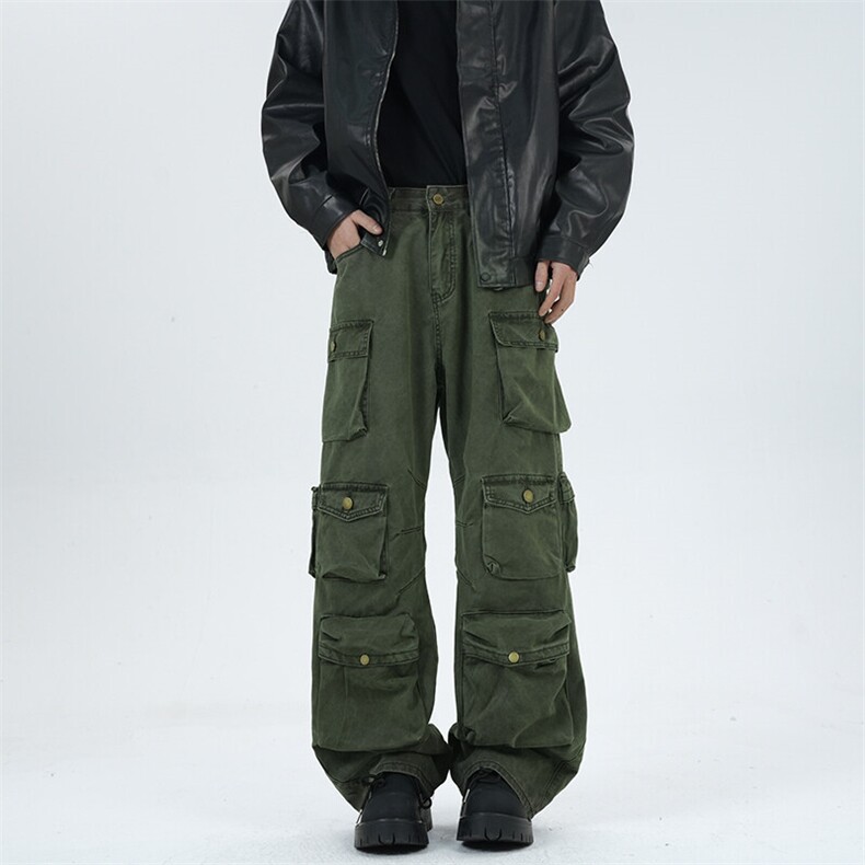 美式高街复古hiphop多口袋工装裤男女韩版潮流情侣休闲长裤,男装休闲裤,星座410-7