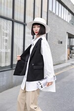 假两件拼西装衬衫，女装西装，林依芭莎