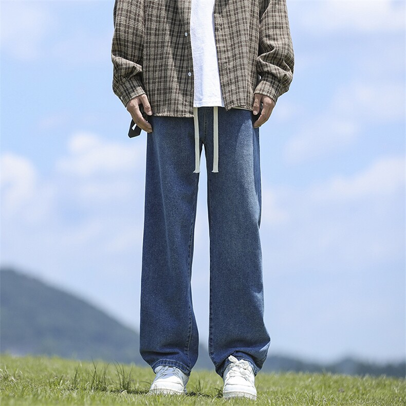 水洗直筒修身微喇牛仔裤三色高弹力高品质有大货-有加绒G136，男装牛仔裤，星座910