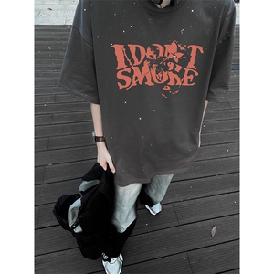 量大优供抖音视频 支持得物配合二开美式满天星亮片短袖T恤MTX366图片