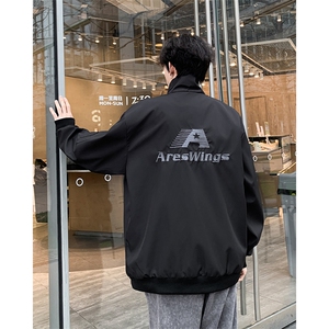 美式高街外套男秋冬休闲棒球服潮牌飞行员夹克情侣款JK054-P60图片