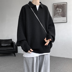 8XL-M翻领毛衣大码轻熟风复古纯色休闲上衣针织打底衫MY1510/P68图片