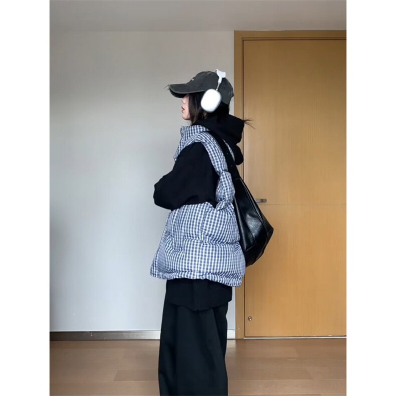 【有货】JK948CC-P75格子马甲棉服男女加厚保暖背心外套,男装背心/马甲,星座1007（原301D）