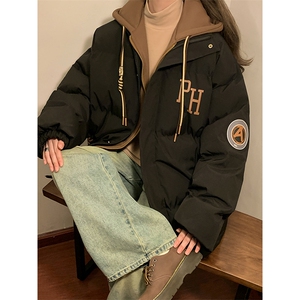 冬季宽松/假两件休闲外套潮加厚棉衣XZ102B-1M2681-P125图片