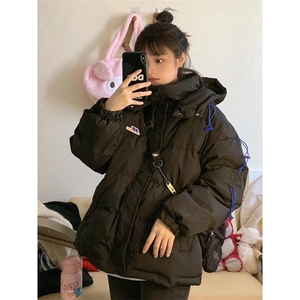 克莱因蓝冬季面包服宽松保暖连帽棉袄中性学院风潮 MG806图片