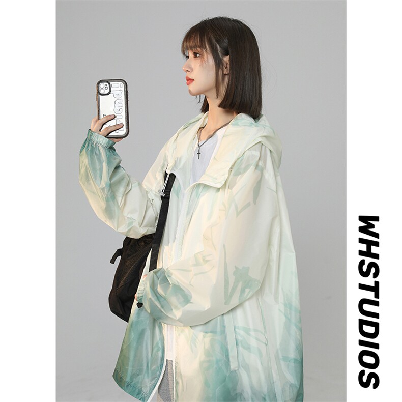 夏季新款渐变防晒衣宽松连帽外套，男装夹克，星座227-6