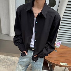 主推夏季垫肩UPF50+防晒衣长袖冰丝凉感衬衫薄外套防晒服S418特48，男装防晒衣，电商A233-1
