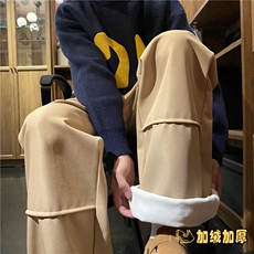 抖音品质冬季保暖加绒宽松简约百搭休闲卫裤B315-K861JR-p55控78，男装休闲裤，电商B315