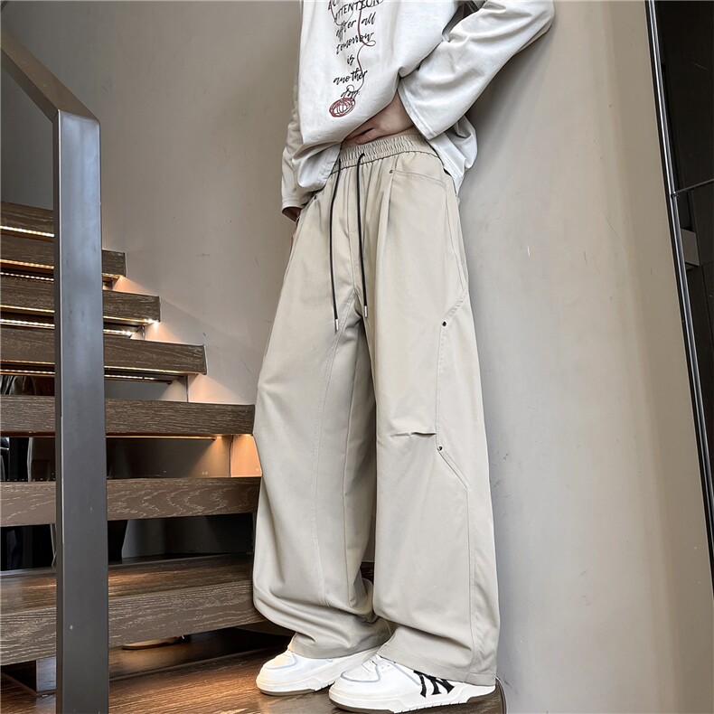 直播得物数据款秋冬休闲裤子男伐木裤子宽松机能工装裤K10132-P45图片