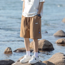 小斜纹面料重磅运动短裤男宽松直筒五分裤2302P40，男装牛仔裤，电商A309