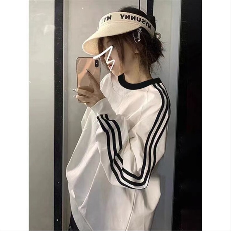 三条杠圆领加绒卫衣男秋冬休闲新款宽松潮牌百搭外套WYZ08P35，女装短外套，星座1013-5