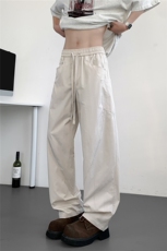 深度库存夏季轻薄美式弯刀裤男女同款宽松百搭休闲裤K10109-特P40，男装休闲裤，电商A099
