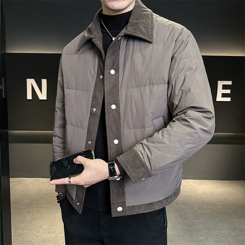 新标90白鸭绒轻薄款男装羽绒服新款冬季外套C317-88015-P235,男装羽绒服,电商C317