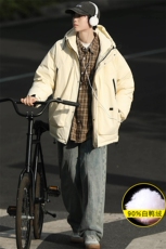 冬上新学生加绒加厚羽绒服冲锋衣时尚外套男女8301-P220控价318，男装羽绒服，电商A441-1